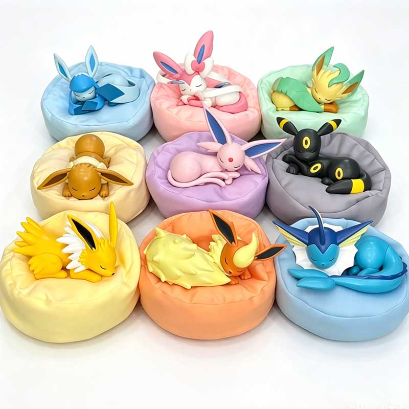 Model Kit Pokemon - 9pcs Anime Pokémon Eevee Figure Blind