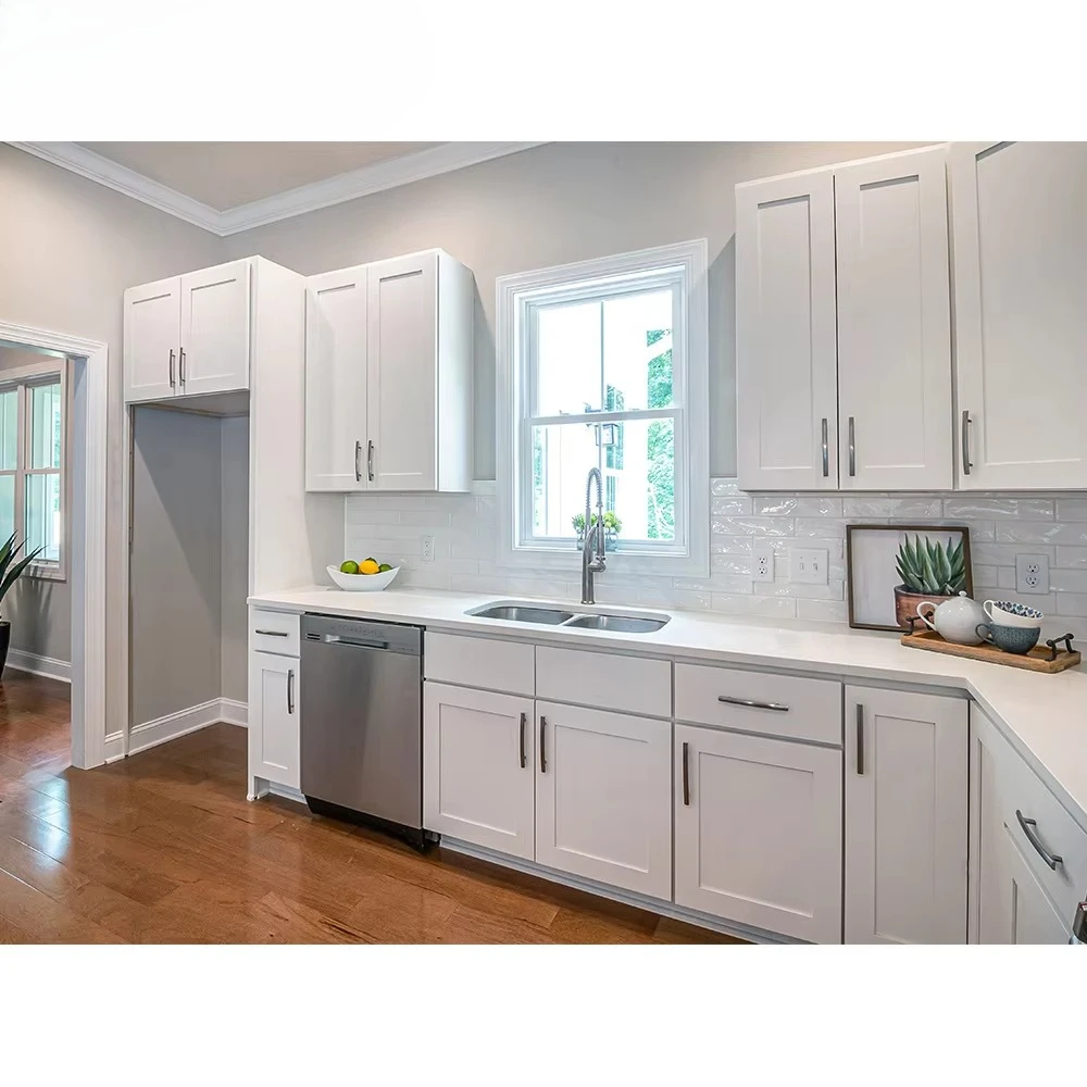 Model Kitchen Set Aluminium - Full set of white cabinets modern