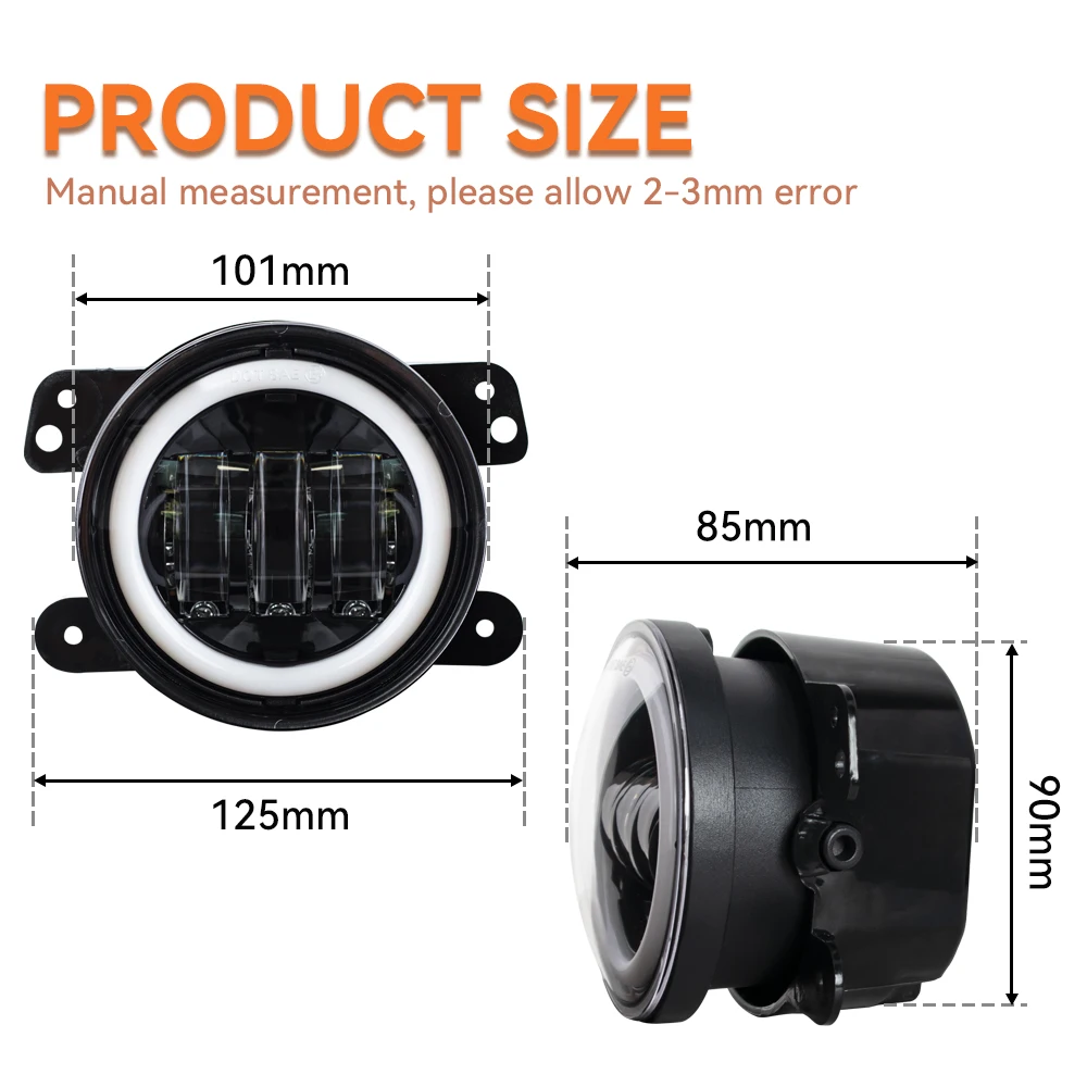 4 Inch Round LED Front Driving - đánh giá và giá Model Kit Dodge Charger