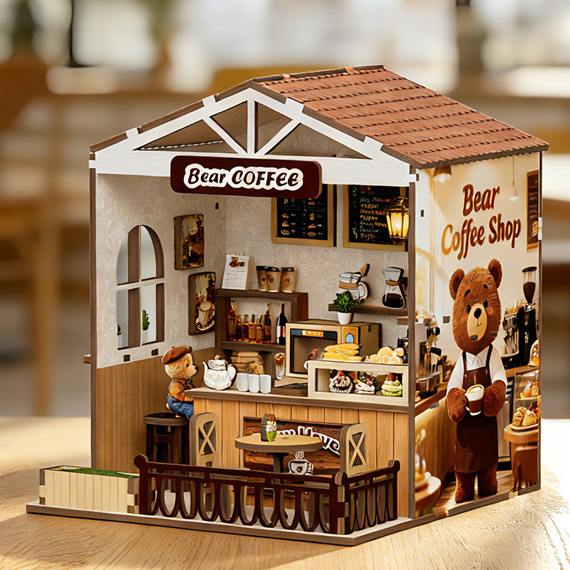 DIY Wooden Miniature House Cof - đánh giá và giá Model Kit House