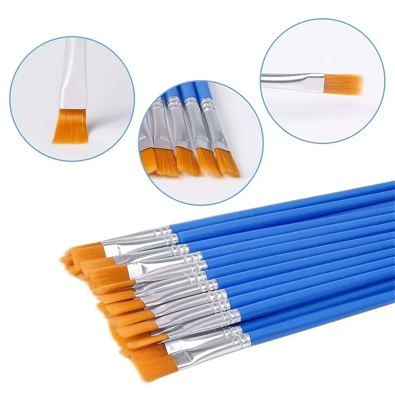 Nylon Flat Paint Brushes with  - đánh giá và giá Plastic Model Paint