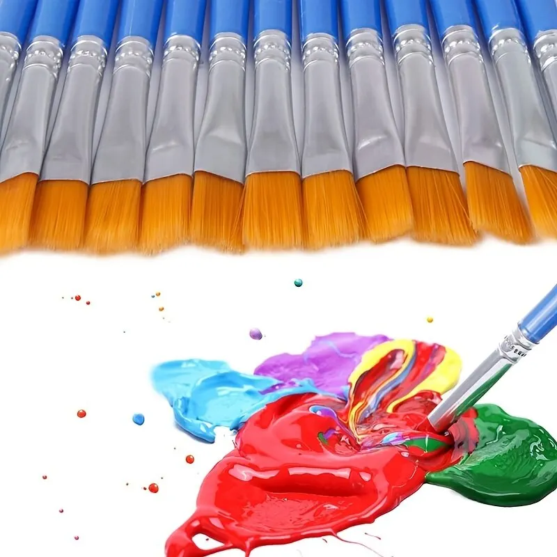Nylon Flat Paint Brushes with  - đánh giá và giá Plastic Model Paint