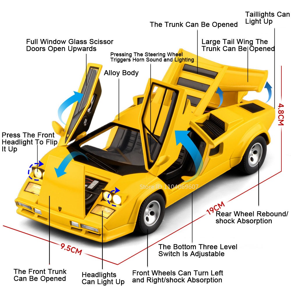 1:24 Countach LP500S REVUELTO  - đánh giá và giá Model Kit Lamborghini