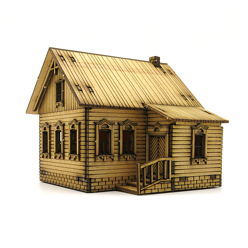 1/72 Wooden Assembly House Eur - đánh giá và giá Model Kit House